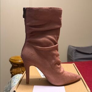 NWT Journee Collection Pink Heeled Boots